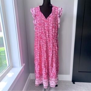 NWT Beachlunchlounge Kalia boho flowy dress size XXL